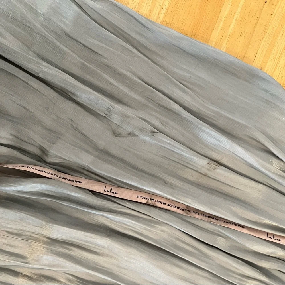 Lulu's Kylin Sage satin basque waist maxi dress - Picture 13 of 14
